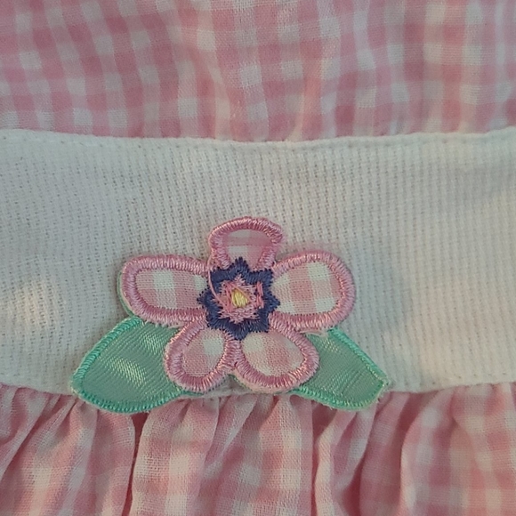 BEAUTIFUL SUMMER 18 MONTHS DRESS / HAT PINK WHITE - Picture 7 of 16